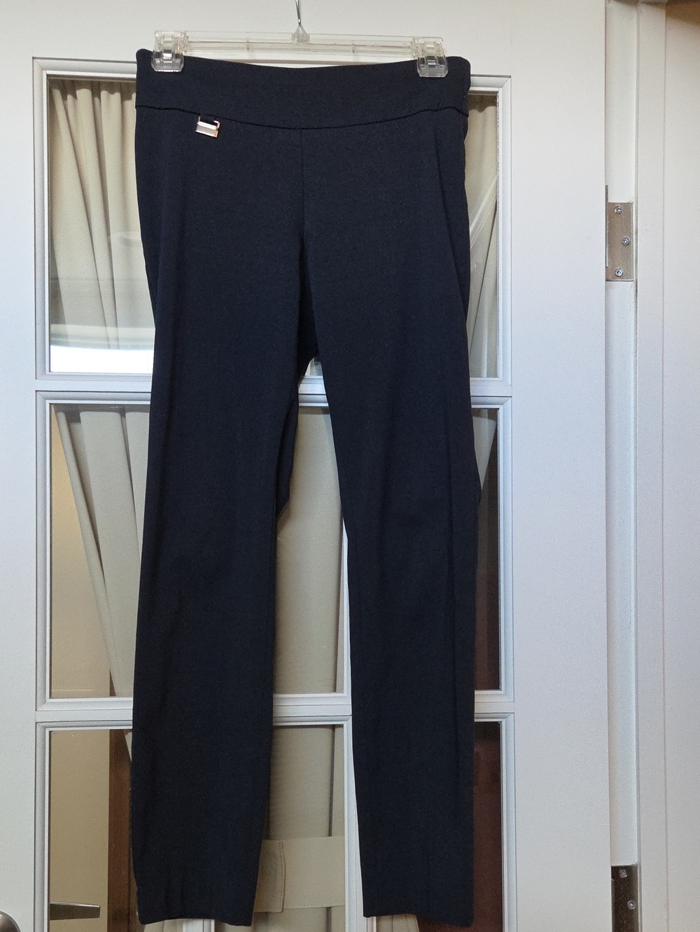 Alfani Navy Straight-Leg Pull-On Pants